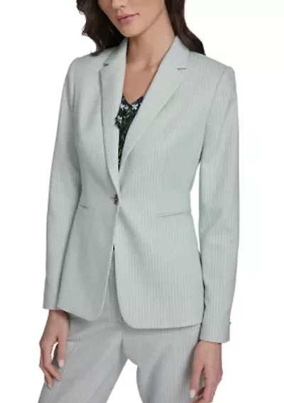 Women's Slim Fit Tonal Stripe Blazer