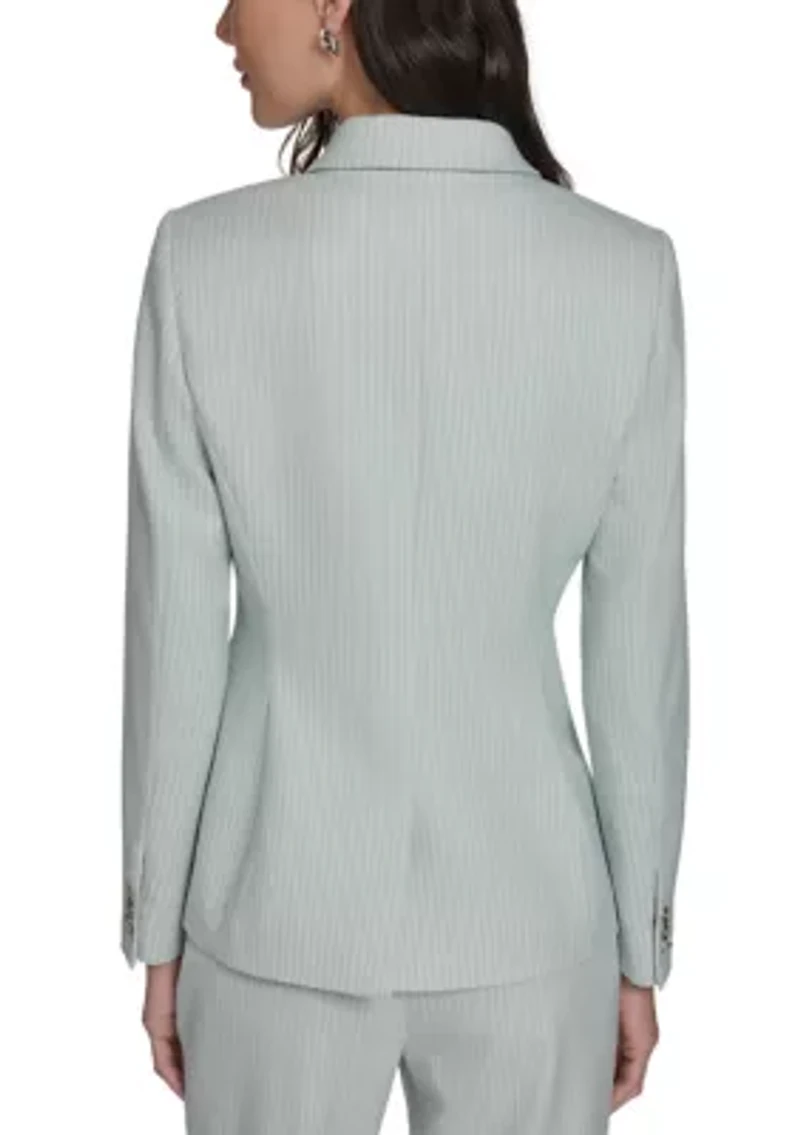 Women's Slim Fit Tonal Stripe Blazer