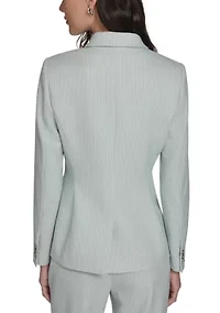 Women's Slim Fit Tonal Stripe Blazer