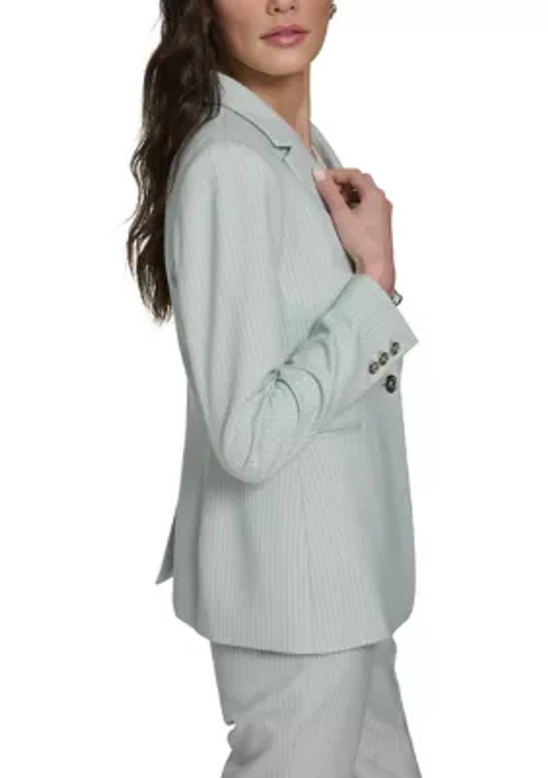 Women's Slim Fit Tonal Stripe Blazer