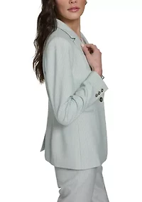 Women's Slim Fit Tonal Stripe Blazer