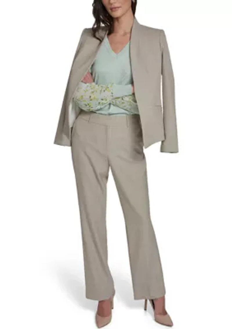 Women's Plaid Open Front Blazer