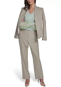 Women's Plaid Open Front Blazer