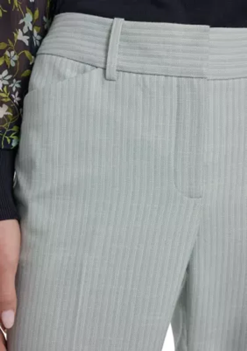 Women's Slim Fit Tonal Stripe Pants