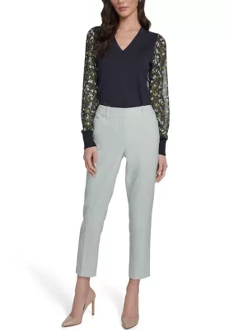 Women's Slim Fit Tonal Stripe Pants