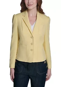 Women's Puff Sleeve Patch Pocket Blazer