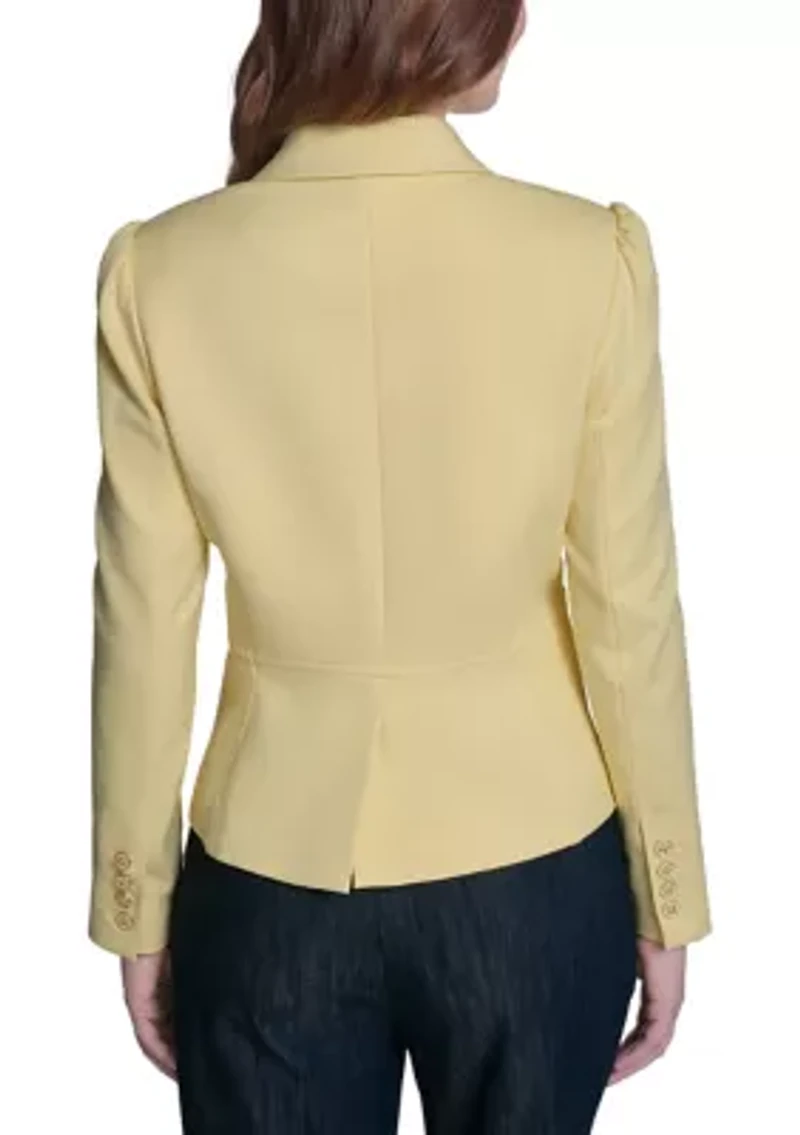 Women's Puff Sleeve Patch Pocket Blazer