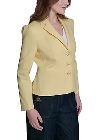 Women's Puff Sleeve Patch Pocket Blazer