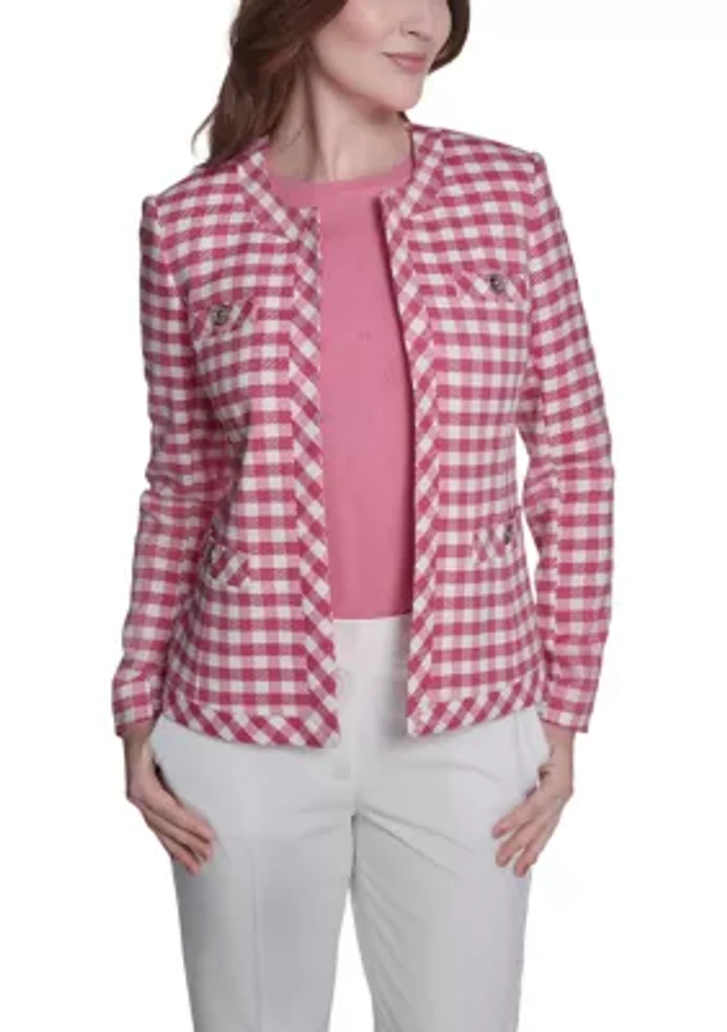 Women's Gingham Band Jacket