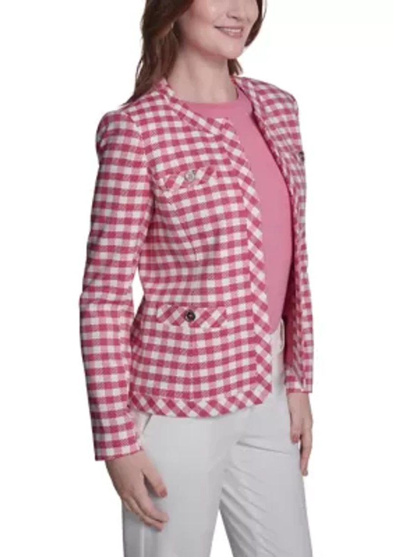 Women's Gingham Band Jacket