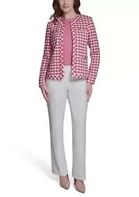 Women's Gingham Band Jacket