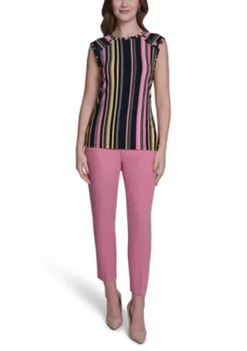 Women's Sleeveless Striped Top