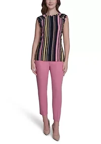 Women's Sleeveless Striped Top