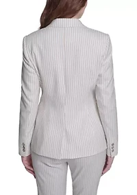 Women's Slim Fit Pinstripe Blazer
