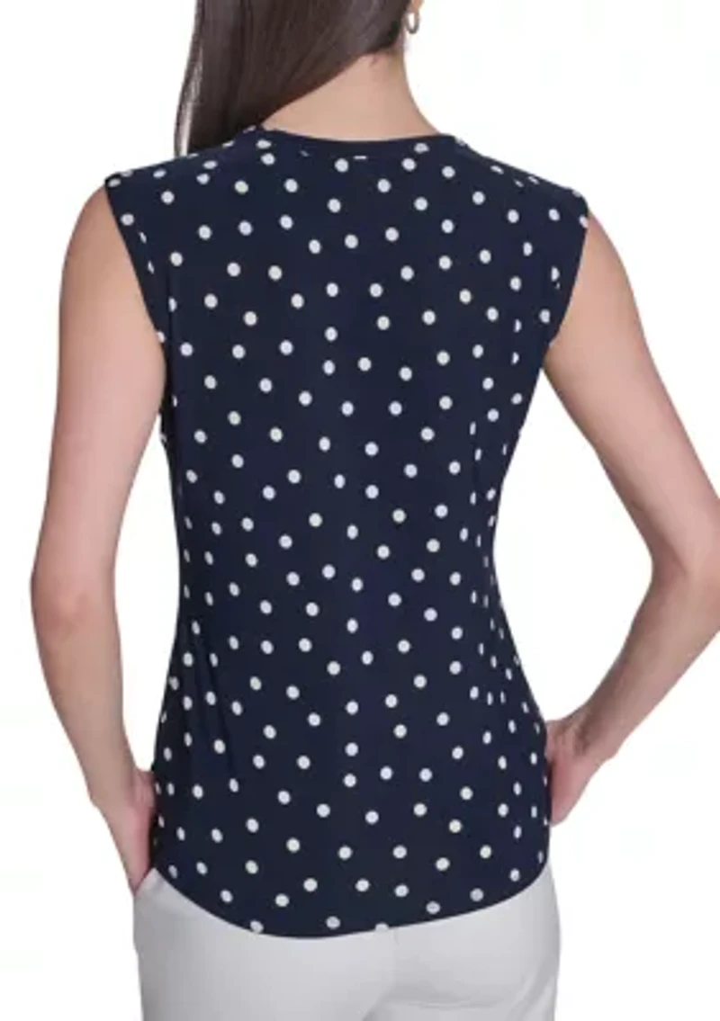Women's Sleeveless Yoke Top