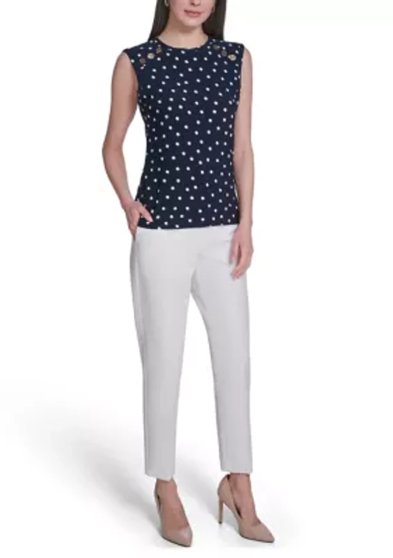 Women's Sleeveless Yoke Top
