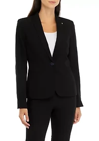 Women's One Button Twill Jacket