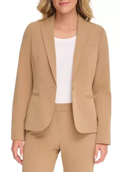 Women's One Button Twill Jacket