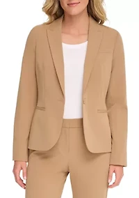 Women's One Button Twill Jacket