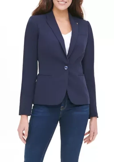 Women's One Button Twill Jacket
