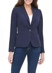 Women's One Button Twill Jacket