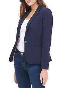 Women's One Button Twill Jacket