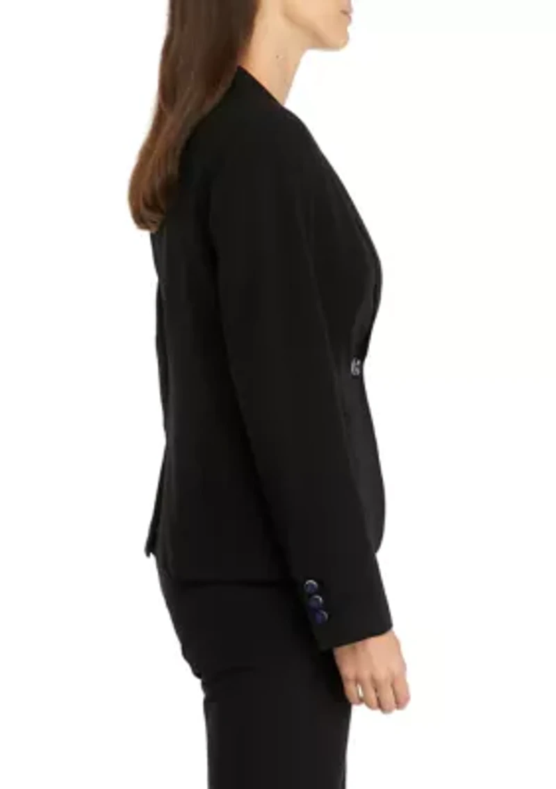 Women's One Button Twill Jacket