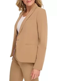 Women's One Button Twill Jacket