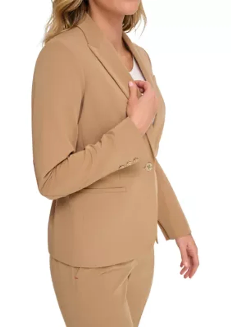 Women's One Button Twill Jacket