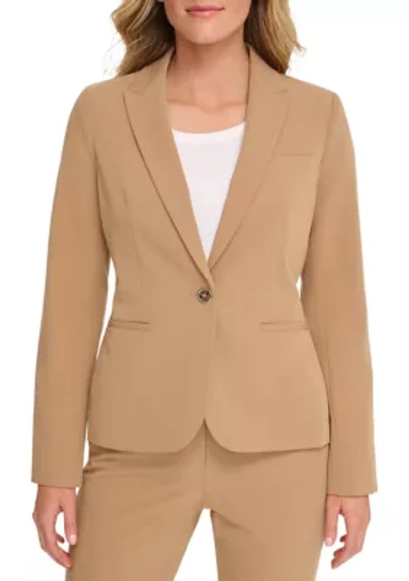 Women's One Button Twill Jacket