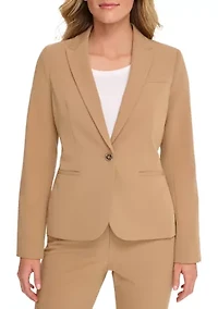 Women's One Button Twill Jacket