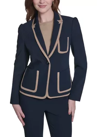 Women's Framed One Button Blazer