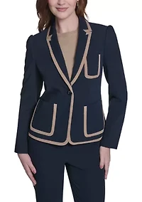 Women's Framed One Button Blazer