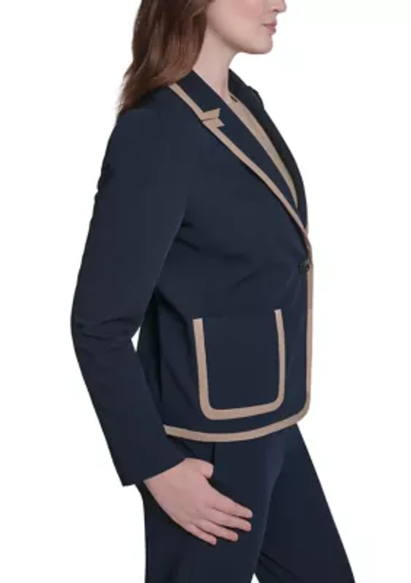 Women's Framed One Button Blazer