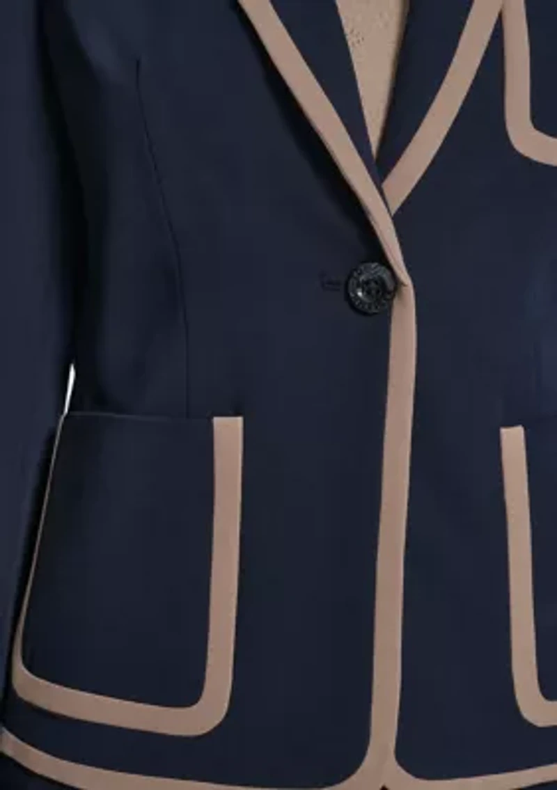 Women's Framed One Button Blazer