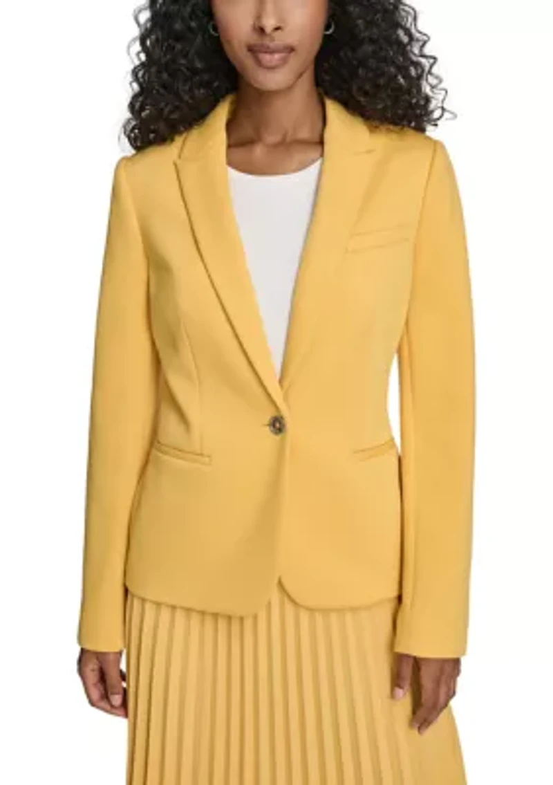 Women's Textured One Button Blazer