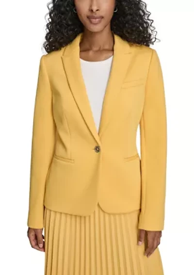 Women's Textured One Button Blazer