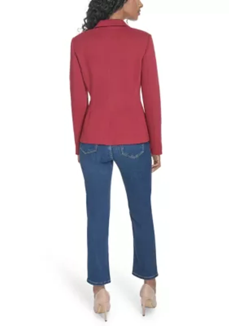 Women's Textured One Button Blazer