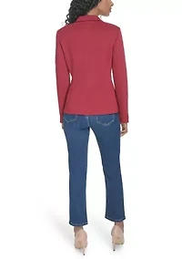 Women's Textured One Button Blazer