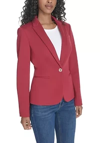 Women's Textured One Button Blazer
