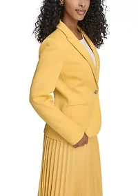 Women's Textured One Button Blazer