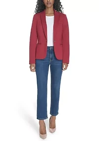 Women's Textured One Button Blazer