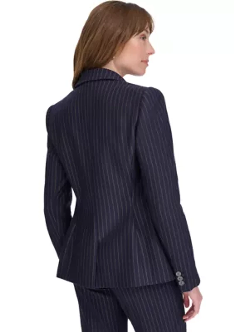 Women's Slim Fit Pinstripe Blazer