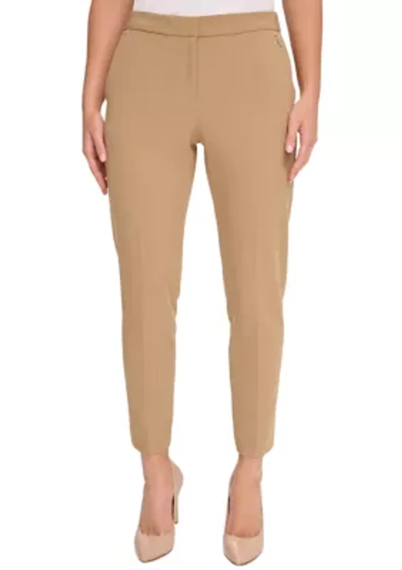 Women's Flat Front Ankle Pants