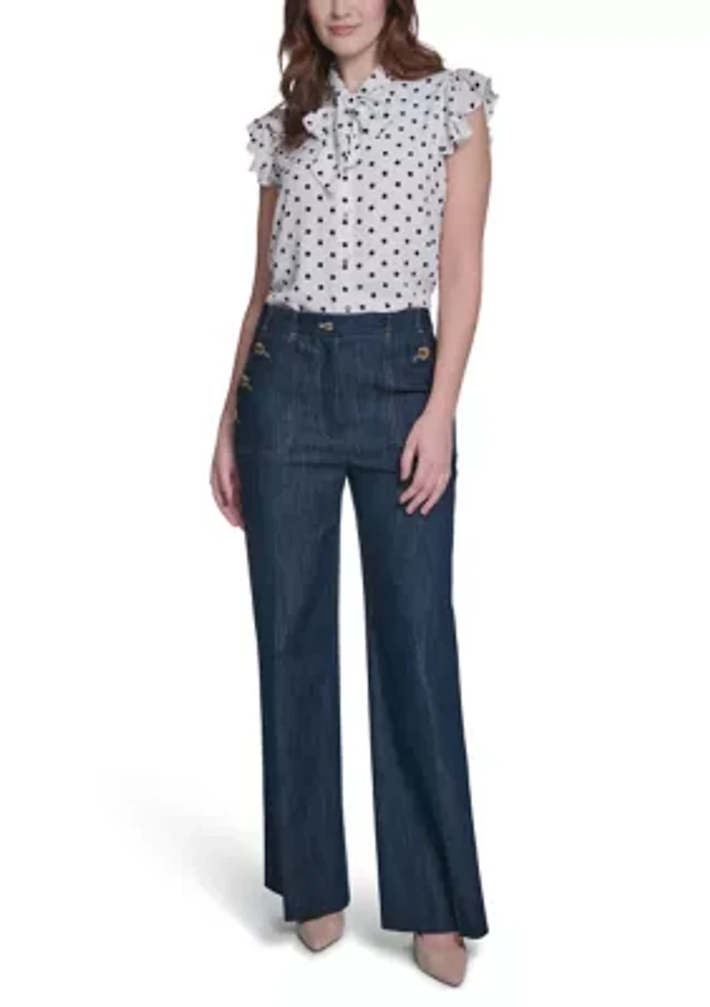 Women's Refined Denim Sailor Pants