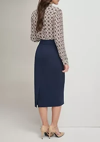 Women's High Waist Midi Pencil Skirt