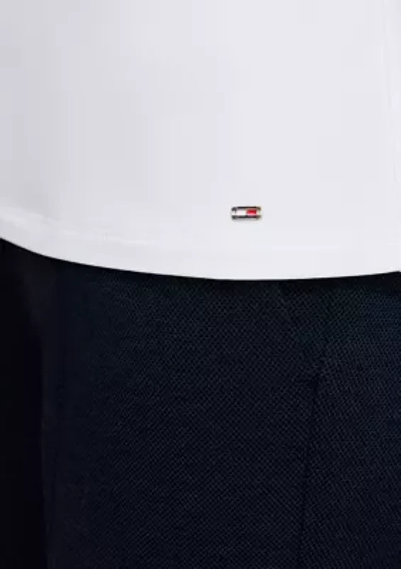 Women's Flutter Sleeve Mixed Media Ruffle Top