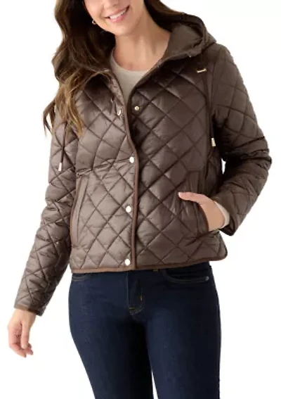 Women's Packable Quilted Jacket with Hood
