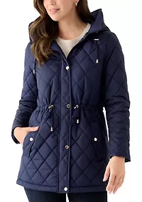 Women's Diamond Quilted Anorak Jacket