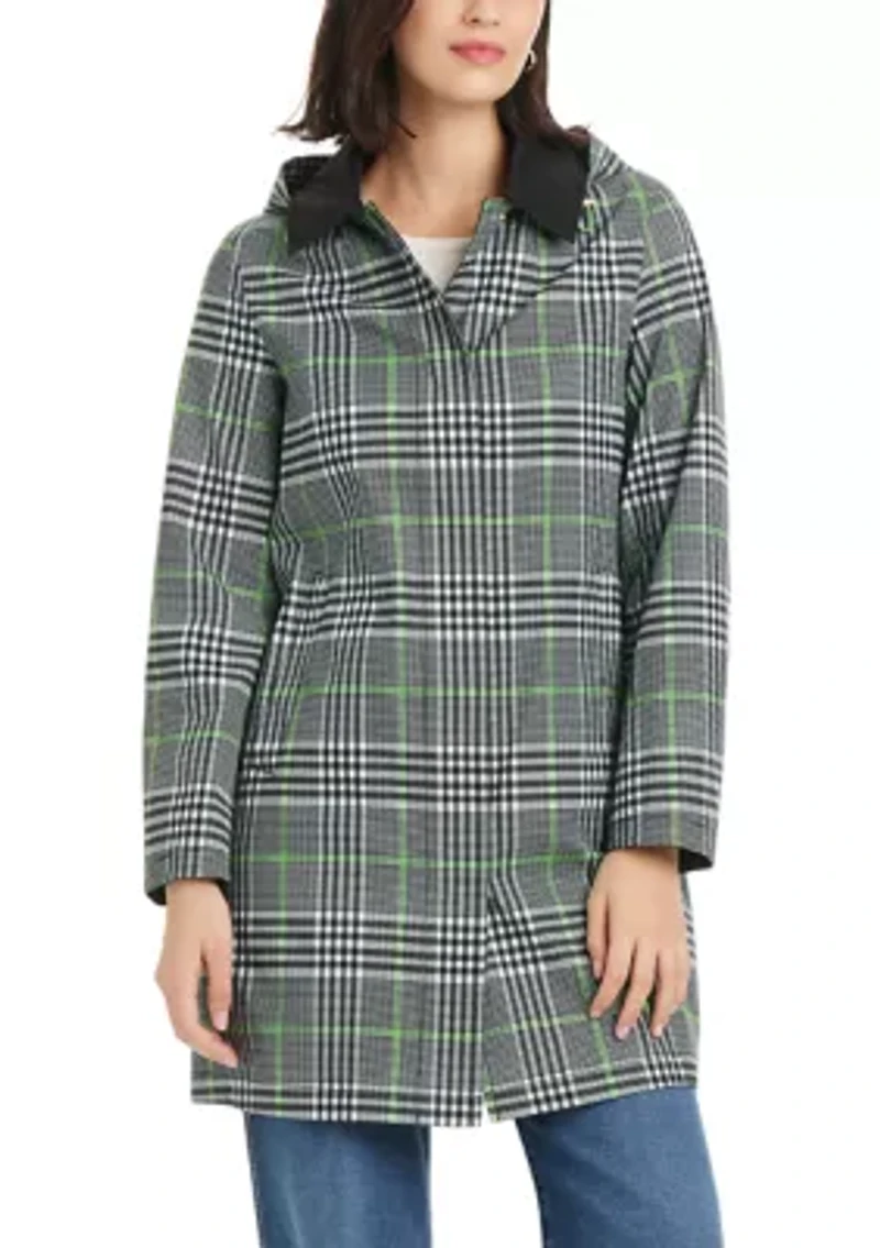 Women's Short Single Breasted Rain Coat